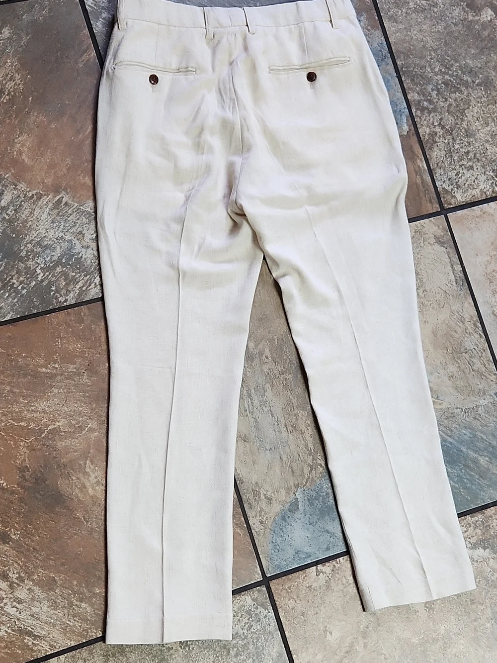 Men's Dress Pants in Off-White